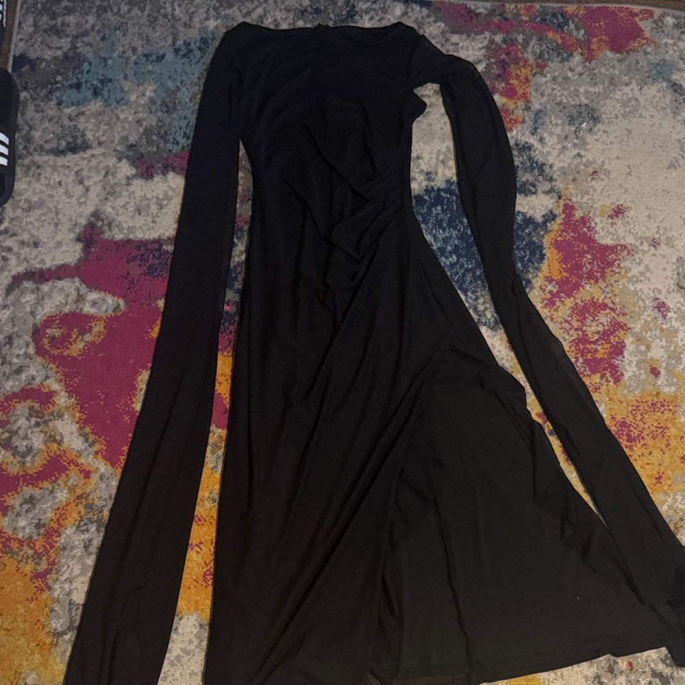 SHEIN Classic Black Long Sleeve Dress
